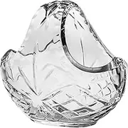 Crystal Basket - Bowl - Hand Cut Crystal - Beautiful Accent Piece - for Nuts - Candies - 6" Long - Made in Europe - By Barski