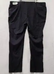 NWT LAUREN RALPH LAUREN Mens ULTRAFLEX Black Pants Size 552R Unhemmed Flat Front