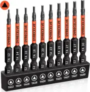 10-Pack Triangle Screwdriver Set - Premium S2 Steel Triangle Bits, Magnetic