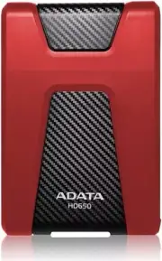 ADATA HD650 1TB Anti-Shock External Hard Drive, Red - AHD650-1TU31-CRD