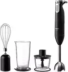 Panasonic Stainless Steel 3-In-1 Stick Blender, Chopper and Whisk, Easy to Gr...