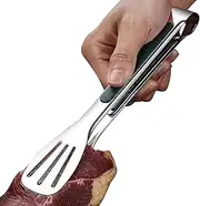 Serving Tongs for Buffet, Small Serving Tongs, Dishwasher Safe Anti-scalding Food Safe Stainless Steel Serving Tongs for Baking, Frying, Grill