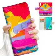 ( For Vivo Y20S ) Wallet Flip Case Cover AJ23304 Rainbow Paint