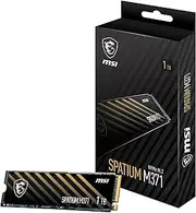 MSI SPATIUM M371 1TB NVMe M.2 Internal SSD - PCIe Gen3, 3D NAND