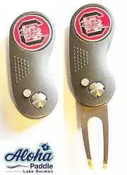 GOLF SWITCHBLADE SOUTH CAROLINA GAMECOCKS Divot Repair Tool + Ballmarker GrayRed