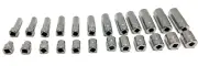 New Snap-on 3/8" Drive 6-point METRIC Shallow Deep Chrome Socket Set 224SFFSM