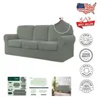Stylish 7-Piece Checkered Sofa Cover Set for 3 Seater Couch - Machine Washable