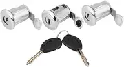 Lock Cylinder for Peugeot Partner 1996-2007, Car Door Lock Barrel Set with Keys 252522/9170.G3/9170.CW(3Pcs Lock Barrel)