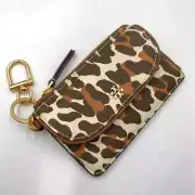 Last 2 ❤️Tory Burch Emerson Printed Zip Card Case Wallet In Leopard Print 149915