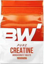 Bodybuilding Warehouse 1000mg Pure Creatine Monohydrate 60 Tablets