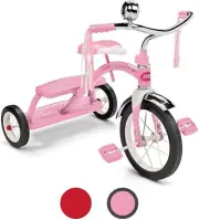 Radio Flyer - Classic Pink Dual Deck Tricycle from Tates Toyworld
