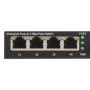 SFP Fiber Switch 6 Ports 10 100 1000M Self Adaptive LED Indicator Ethernet ZOK