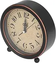 Analog Alarm Clock Retro Style Silent Ticking High Accuracy for Bedroom, Ideal Office Decoration Plastic Material