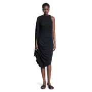 [BOTTEGA VENETA] Viscose Jersey Draped Dress Black