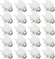 EMSea 20pcs 3.5mm Mono Miniature Jack Socket with Switch Central Mounting Audio Component for Power Supply Connections Mono Vertical Audio Headphone Female Connector