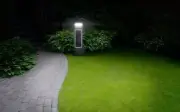 LED Resort Solar Pathway, Aluminium Solar Pillar Light, Motion sensor activation
