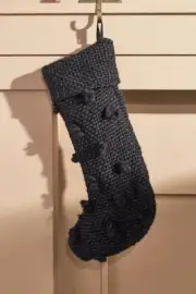 Anthropologie Textured Bobble Stocking