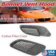 Front Bonnet Hood Vent Cover Glossy Carbon Fiber For BMW E90 E91 E92 E93 M3 Type