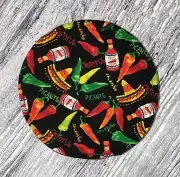 Tortilla Microwave Warmer 10" Round Chili Peppers Sombrero Jalapeño Chipotle