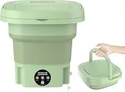 Portable Washing Machine,Mini 12L Foldable Washer and Dryer with 3 Modes Deep Cleaning,Upgraded Small Collapsible Laundry for Travel,Apartments,Dorm,Sutiable for Underwear,Socks or Others (Green)