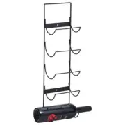 Wall Wine Rack Wine Bottle Holder for 5 Bottles Bottle Organizer Iron vidaXL