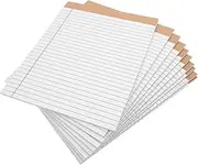 TEHAUX 10pcs Legal Paper Notepads Perforated Memo Pads Lined Notebook Business Memo Pads Wide Ruled 30 Pages Each 80gsm Paper 20.3 x 28 Cm Double-Sided
