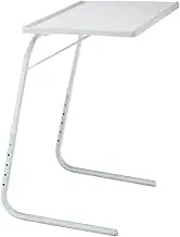 Adjustable TV Tray Table, TV Dinner Tray on Bed & Sofa, Portable and Foldable Bedside Table, Comfortable Folding Couch Desk with 6 Height & 3 Tilt Angle Adjustable