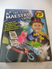 THE GREAT MAESTRO SHOW, MAGIC KIT, W/ 75 MAGIC TRICKS, & HAT, KIDS 7+, NEW