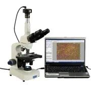 40X-2000X Trinocular Siedentopf Microscope w Dry Darkfield Condenser 5MP Camera