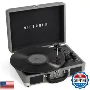 Victrola Vintage 3-Speed Bluetooth Portable Suitcase Record Player with Built