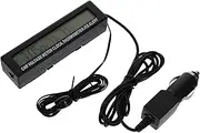 FELTECHELECTR 1Pc Vehicle Clock with Backlight LED Car Dash Clock Temperature Voltage Display Easy to Install Automotive Grade Car Accessory for All Vehicles