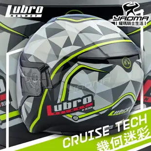 LUBRO安全帽 CRUISE TECH 幾何迷彩 內置墨鏡 內鏡 半罩帽 3/4罩 通勤帽 耀瑪騎士機車部品