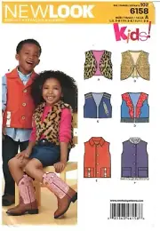 2012 New Look Kids! 6158 Children 6 size in 1 size 3-8 sewing pattern uncut