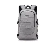 Unisex Shoulder Bag Simple USB Travel Large Capacity Computer Bag - GREY