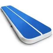 Inflatable Air Track Mat 20cm Thick Gymnastic Tumbling Blue White