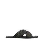 [Fendi] Fendi FF-jacquard Slides 12 US BLACK/BROWN