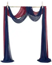 2 Panels 24Ft Extra Long Wedding Arch Draping Fabric, Chiffon Fabric Drapes