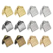 600Pcs Ribbon Crimp Clamp Ends 6mm Cord End Clasp for DIY Craft 6 Colors