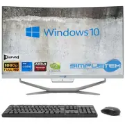 All IN One I7 8° Gen 24 " Curved Win 10 RAM 16gb SSD 480gb PC Fixed Editing