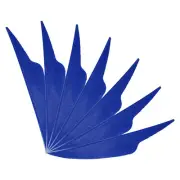 20pcs 4" Arrow Vanes Archery Turkey Feather Fletching Shield Cut, Sapphire Blue