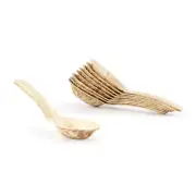 BambooMN Brand - Premium Bamboo Leaf Chinese Soup Spoons - 5.1" - Qty. Available