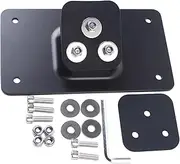 Motorcycle Black 3 Holes Laydown License Plate Mount Bracket Compatible with Harley Sportster Dyna Softail Big Twins 1973-UP