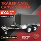 6X4 BOX TRAILER CAGE CANVAS COVER (900mm) Universal Waterproof Rip Resistant 3FT