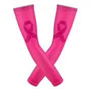 JRAIYBZ Breast Cancer Awareness Sleeves Pink Arm Sleeves Pink Compression Arm...