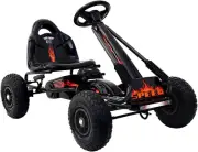 Kids Ride on Car, Large Seating Pedal Go Kart Cars Crazy Racing Toy Quad Bike Ba
