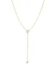 Roberto Coin 18K Yellow Gold Tiny Treasures Diamond Y Necklace, 16