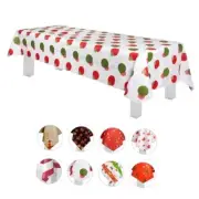Red and Green Snow Flake Design 12 Pack Premium Disposable 12-Pack Holiday