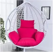 Red Egg Swing Chair Cushion for Hanging Basket Chair, Thick Nest Back Pillow for Indoor Outdoor Garden Garden Beach Office Hammock Chair Cushion (No Chair)