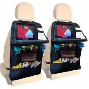 Backseat Car Organizer with Tray, 9 Storage Pockets Back Seat Protector with ...