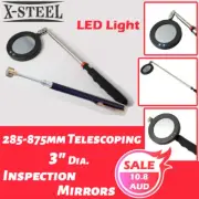 Telescopic Pick Up Tools: 3" Inspection Mirror with LED+Pick up Tools